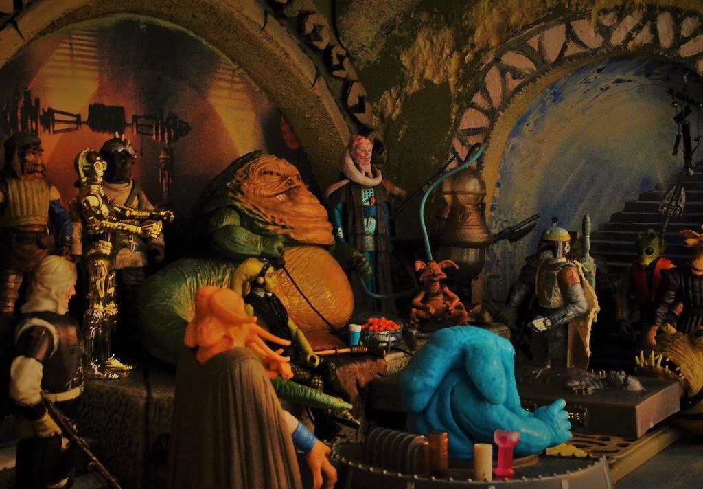 The Millennium Falcon ride we see today will be similar except it is an escape ride. This will be a theme as it exists in one form or another at every park. The other ride will relive Jabbas Palace and Jedi, built in a vein of Mystic Manor and Rise of the Resistance.