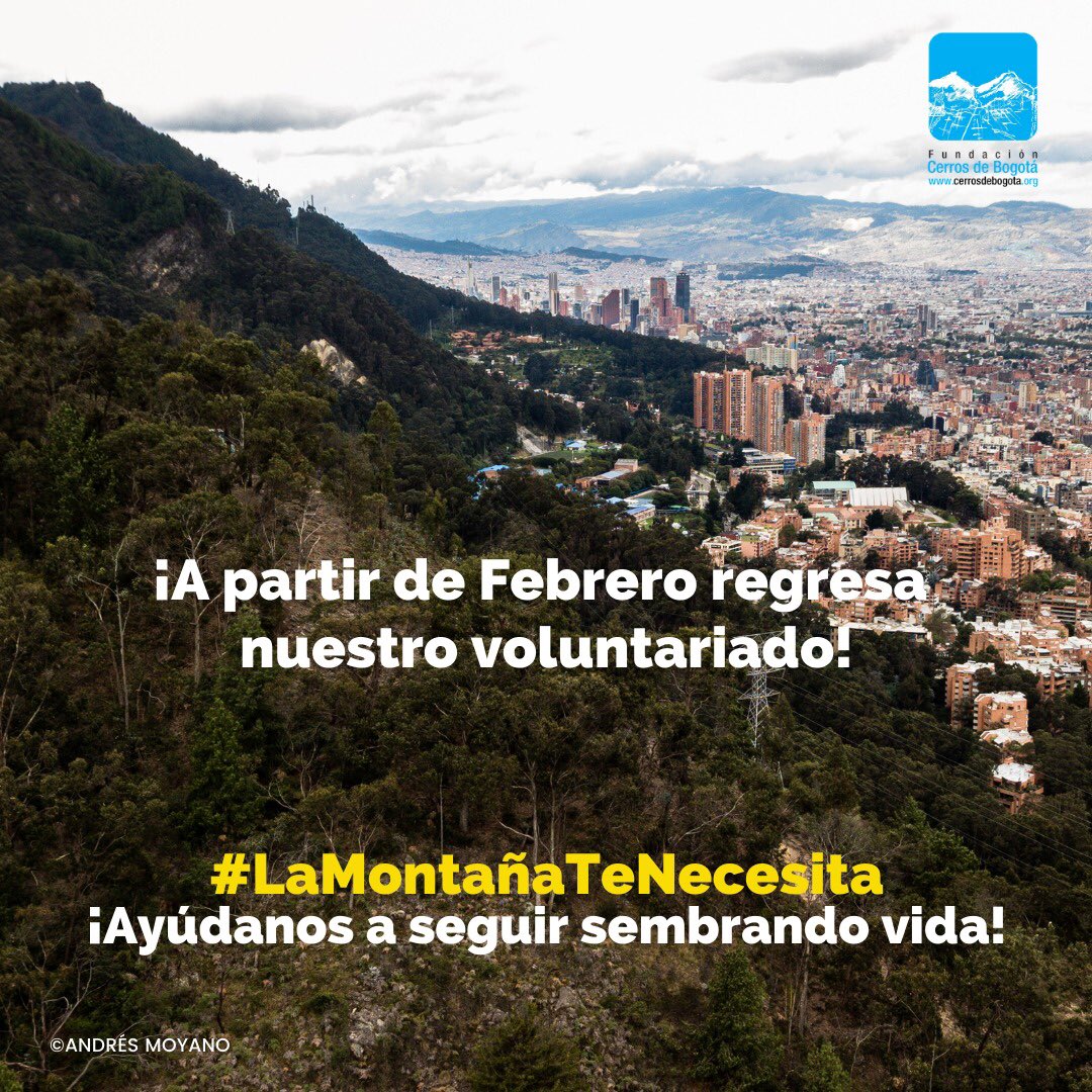 CerrosdeBogota's tweet photo. 💚¡Regresamos a la montaña! A partir del sábado 06 de febrero estaremos de nuevo cuidando de manera colaborativa un nicho de vida en los Cerros Orientales. 🌱 inscripciones por medio de nuestra página web o redes sociales. Iniciemos el año conectando #ReservaHorizontes🌳🦋 https://t.co/8JI8a8qi7e