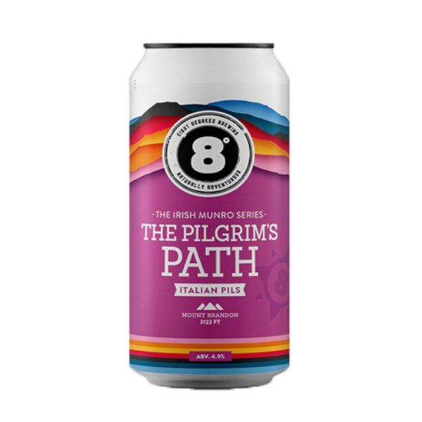 DublinBeerTaste's tweet photo. Recommended Brewery of the Day: @8Degreesbrewing Ireland is located at eight degrees west longitude.[Cork] Eight Degrees - The Pilgrim's Path Italian Pils 440ml Can 4.9% ABV #Beer #Beeroftheweek #BeerTasting #Dublinbeertasting #CraftBeer #Brewery of the Day https://t.co/V0khsle7rz