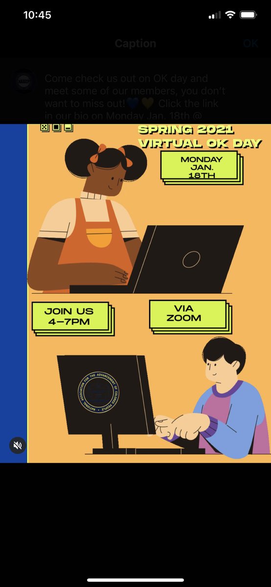 CcuNaacp's tweet photo. Come check us out on OK day and meet some of our members, you don’t want to miss out!💙💛 Click the link in our bio on Monday Jan. 18th @ 4-7pm (Meeting ID: 963 3139 0199
Passcode: NAACPCCU) https://t.co/Qe3rbxCuHh