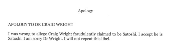 March 29th 2019: I receive a Letter of Claim from CSW via his lawyers in SCA ONTIER. They give me 7 days to agree to remove my tweets, apologize and confirm in court that I believe CSW is in fact Satoshi.