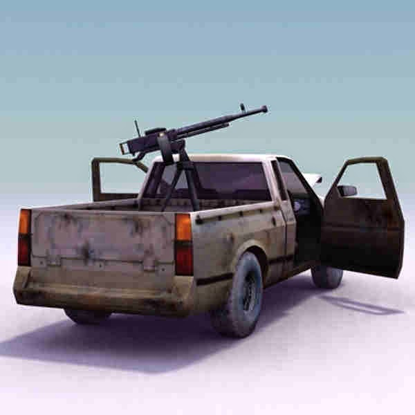 mtronics's tweet image. Poorly armed 2 person patrols ineffective. Need mobile heavy artillery multi-round drum capacity, many reloadable drums mounted in back of used pick-up truck as in Middle East warfare: