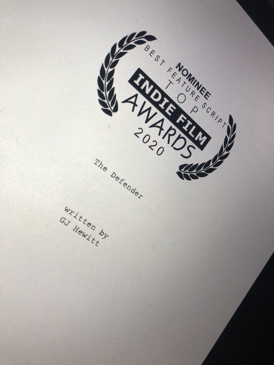 HewittGPro's tweet image. So chuffed -- My #FeatureFilm Script The Defender has been #NOMINATED for #BestFeatureScript at the Top Indie Film Awards #filmfestival. 

Thanks for all who has helped with this project.

#script #scriptwriting #screenplay #scriptwriting