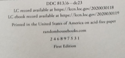 Sometimes it is easy! The word “first edition” will appear. If it doesn’t you’ll want to look for the copyright year. And if there is just one, check it against the year on the title page to see if they match (most useful for older books). Some examples of both