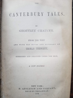 The way printing numbers are listed can vary too. And as you look at older books the more esoteric things can get. This copy of Canterbury Tales from 1873 has no info about printings, and not much of anything even in terms of a copyright page.