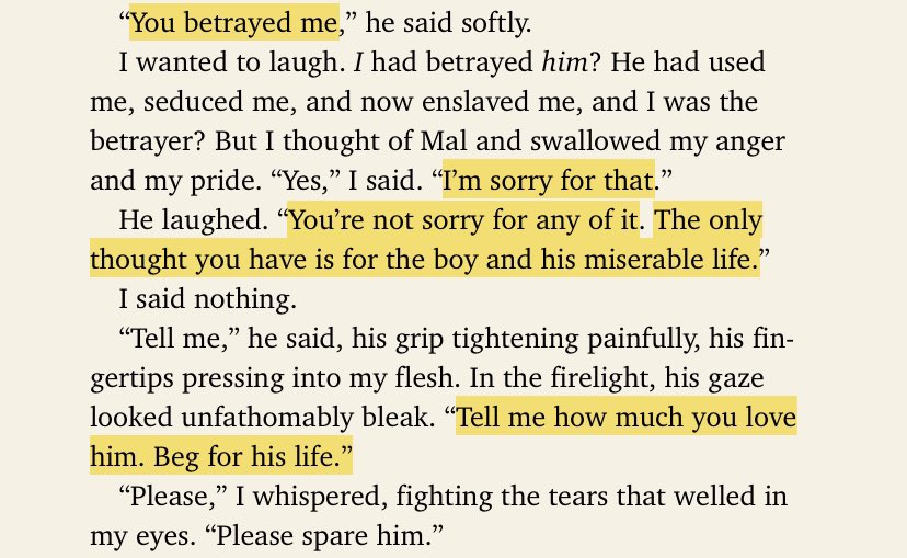 He puts the collar on Alina, gaining control over her power. He threatens to kill Mal if Alina doesn’t cooperate and things get *angsty* + the ICONIC “Make me your villain” LINE