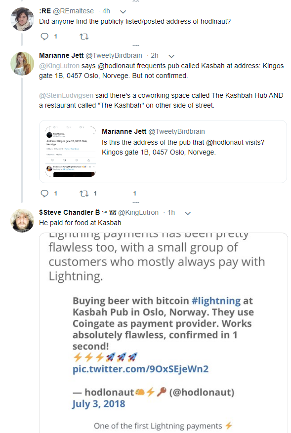 A witch hunt ensues, with people posting pictures of locations they think I may be found, along with addresses. Also pictures of people they think might be me.