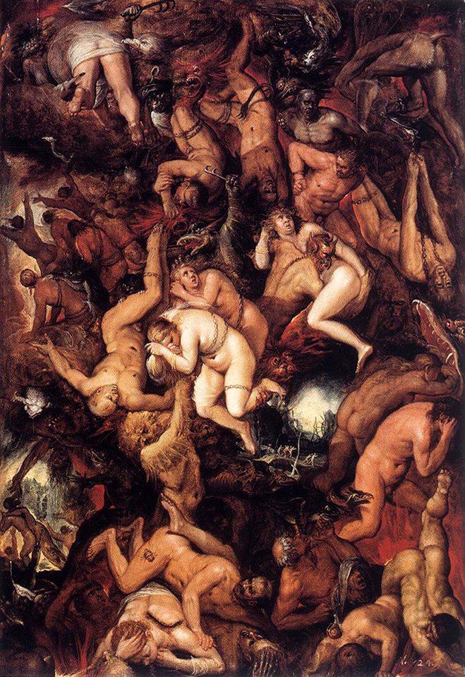 Frans Francken the Younger, the damned being cast into Hell, between 1605 and 1610