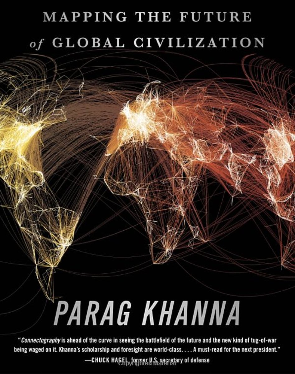 Among the several hundred books I'm studying for my book on Maintenance, none has more revelations per page than @paragkhanna's CONNECTOGRAPHY: Mapping the Future of Global Civilization.
It is about humanity's infrastructure. https://t.co/k0aCOdSViY