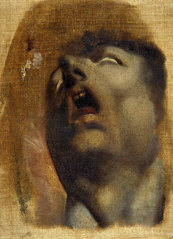 Henry Fuseli (1741-1825), Head of a Damned Soul from Dante's 'Inferno'