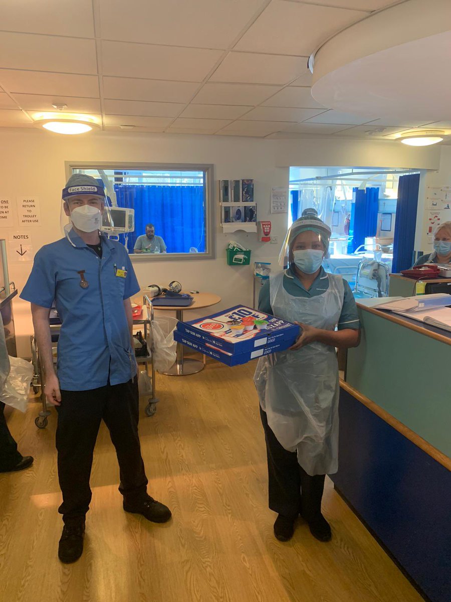 DarentValleyHsp's tweet photo. Today staff in the Site Team and on Rosewood, Holly, Mulberry, Spruce, Redwood, Cherry, Maple, Rowan and Juniper wards all enjoyed a pizza lunch thanks to RCCG Winners Way, Dartford. All the pizzas certainly cheered up the staff during their shifts this weekend.  #ThankYou https://t.co/SNM0sDFGbi