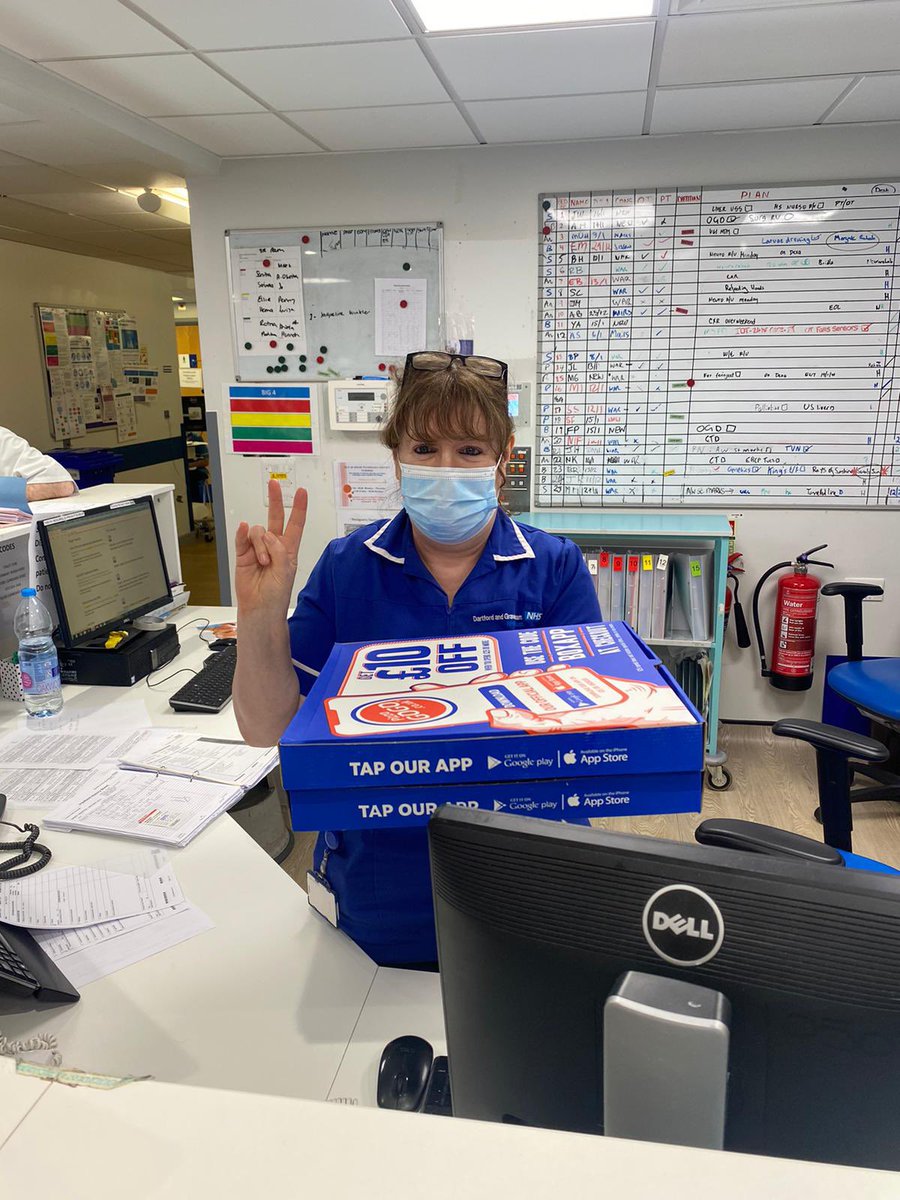 DarentValleyHsp's tweet photo. Today staff in the Site Team and on Rosewood, Holly, Mulberry, Spruce, Redwood, Cherry, Maple, Rowan and Juniper wards all enjoyed a pizza lunch thanks to RCCG Winners Way, Dartford. All the pizzas certainly cheered up the staff during their shifts this weekend.  #ThankYou https://t.co/SNM0sDFGbi