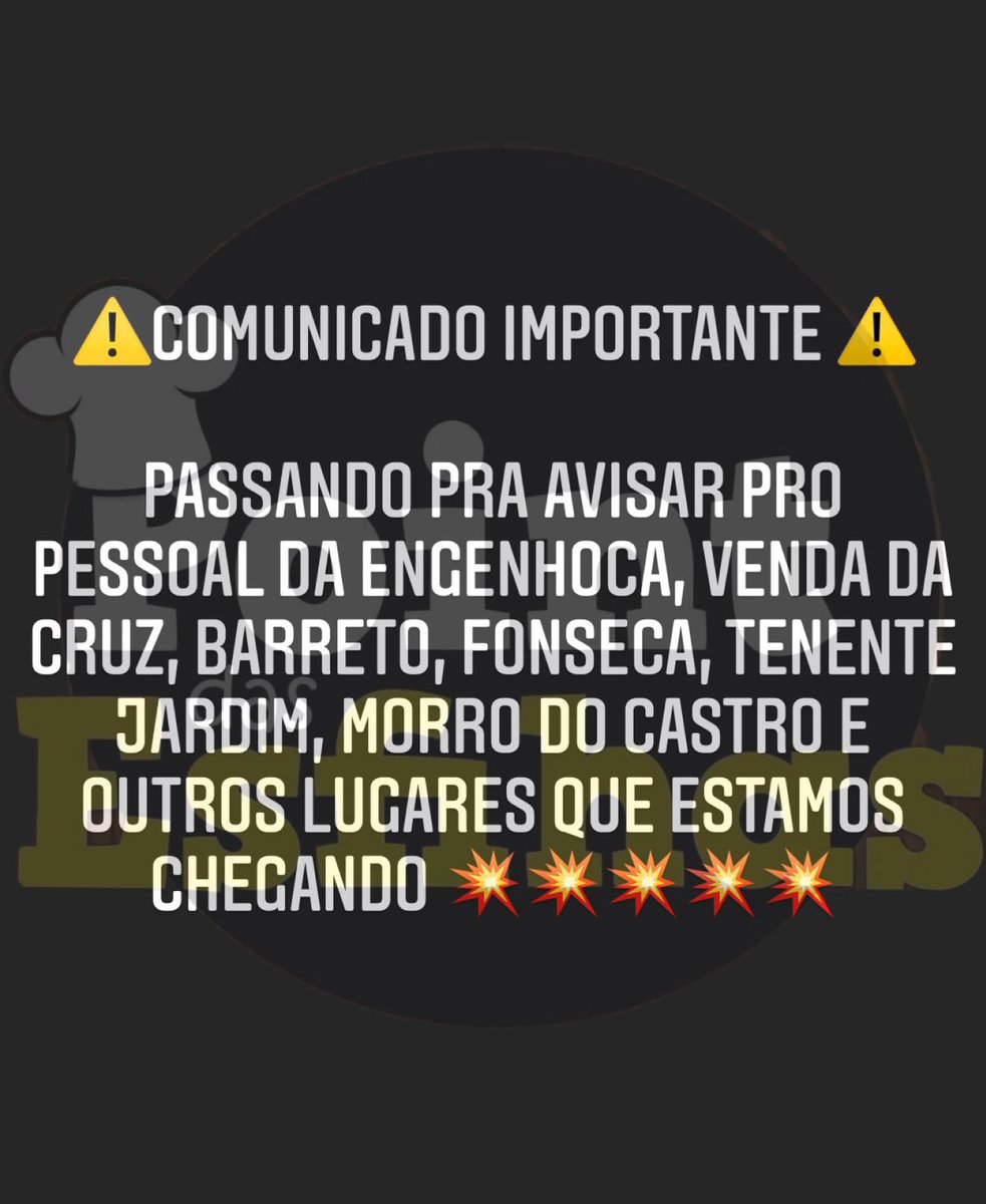 DasEsfihas's tweet photo. ⚠️⚠️⚠️ COMUNICADO IMPORTANTE ⚠️⚠️⚠️ https://t.co/37UmgxNzPt