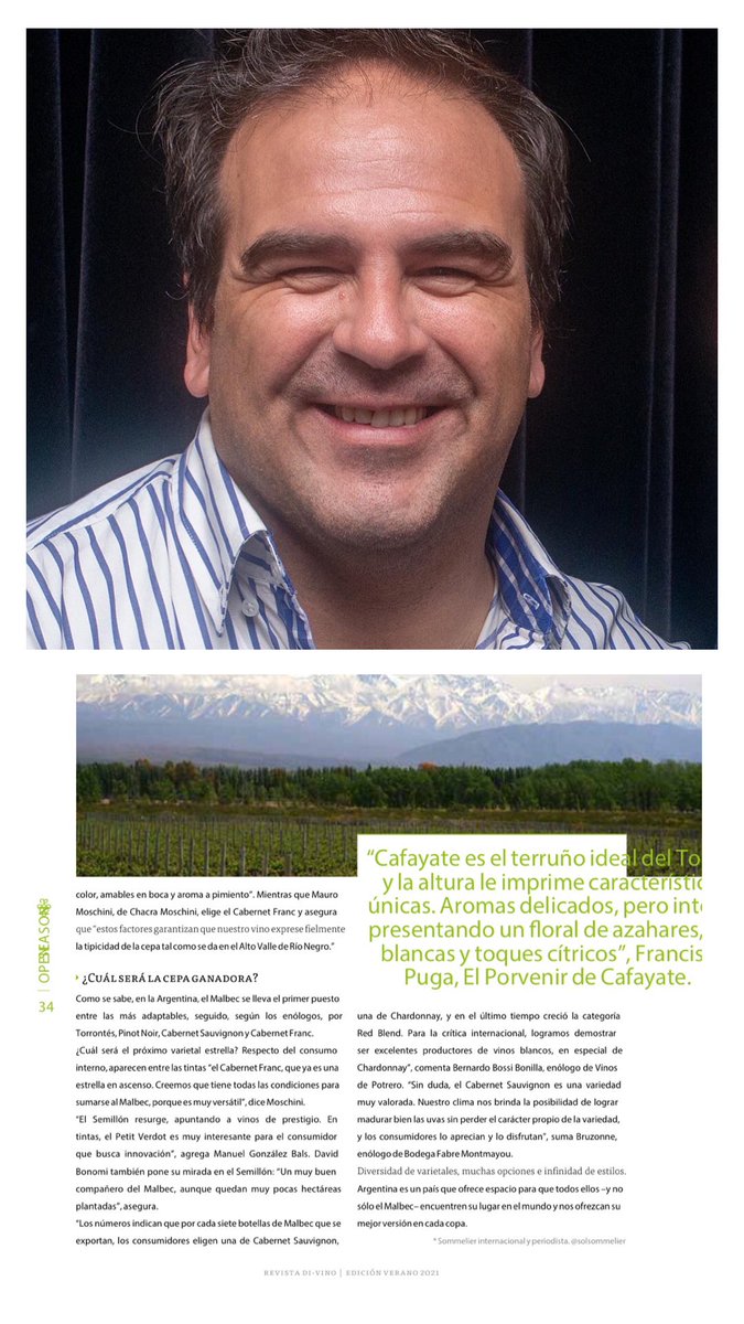 Aurea Vinos (@aureavinos) on Twitter photo #AUREAStyle / <a href="/BERNIBOSSI/">BERNARDO BOSSI</a>, enólogo de Vinos de Potrero, compartió su impresión sobre #LosHerederosdelMalbec, sobre cepas y regiones alternativas del #Malbec en la Edición Verano de <a href="/revistadiVino/">Revista diVino</a>. #AUREAStyle / <a href="/BERNIBOSSI/">BERNARDO BOSSI</a>, enólogo de Vinos de Potrero, compartió su impresión sobre #LosHerederosdelMalbec, sobre cepas y regiones alternativas del #Malbec en la Edición Verano de <a href="/revistadiVino/">Revista diVino</a>.