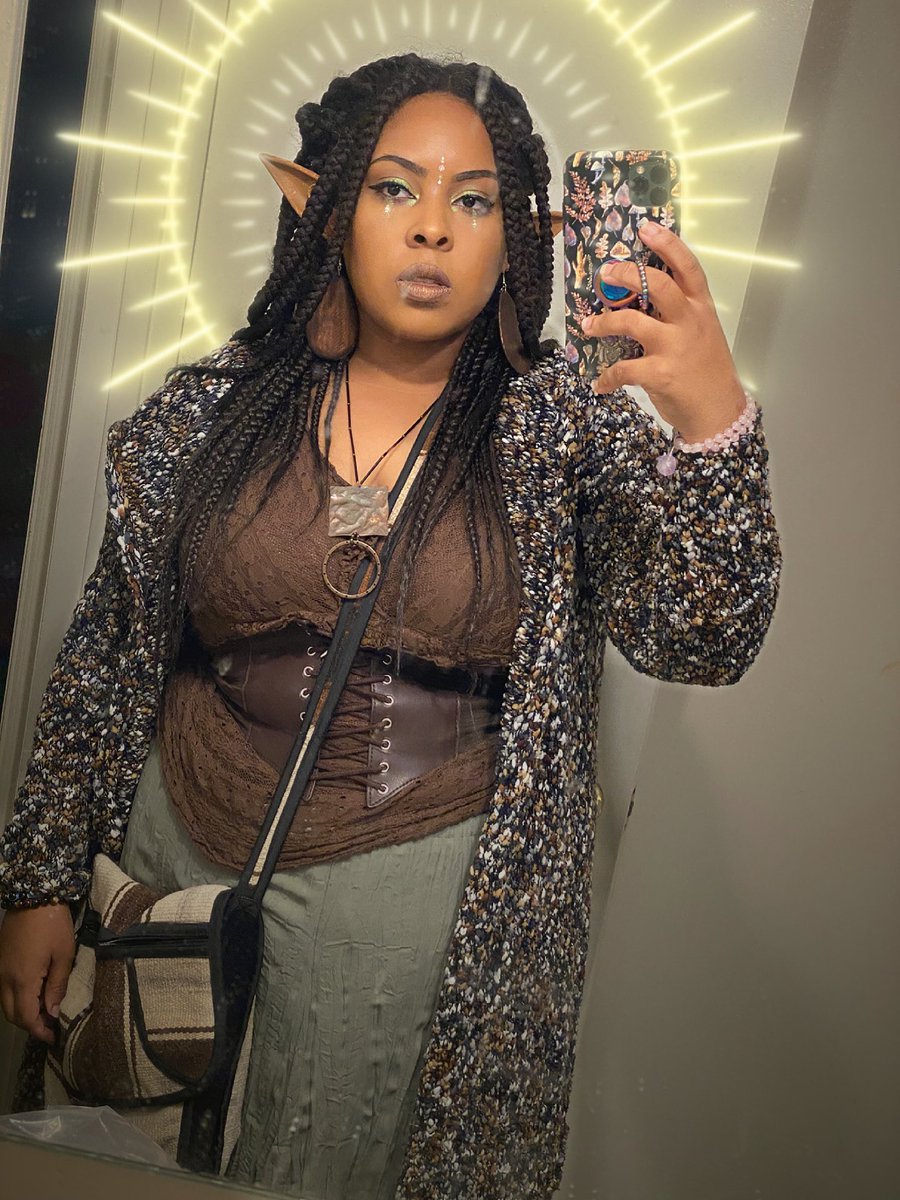 wooddweller_'s tweet photo. Black Woodland Fairy Weirdo #blackgirl #woodland #elf #fae #druid #dryad #forest #forestfriend #cottagecore #youtube https://t.co/1hsMnWWlj3