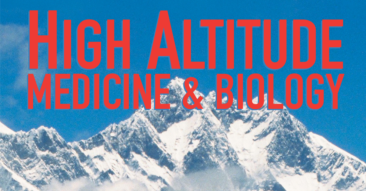 LiebertPub's tweet image. Just Published: Two new articles on cardiac acclimatization and spatial abilities at high altitude in different ethnicity groups. Discover the findings: 

ow.ly/OxOa50DaJ3c
ow.ly/1VFG50DaJ3e

#HighAltitude #Hypoxia #EthnicDifferences