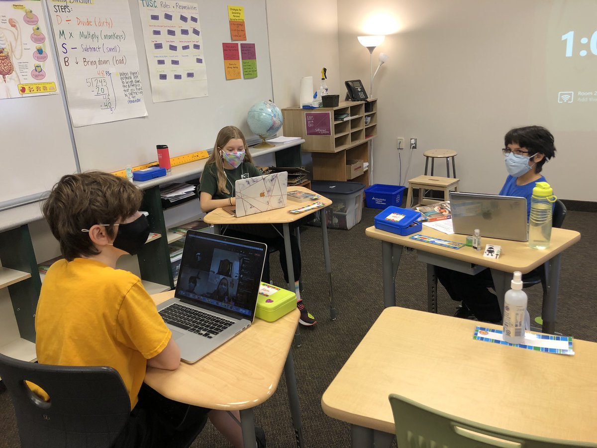 WindyPreyma's tweet photo. Grade 5 Book Club Meetings have begun! @SJR_School @JasonReynolds83 #BookClub #blendedlearning https://t.co/mr76j4I31T