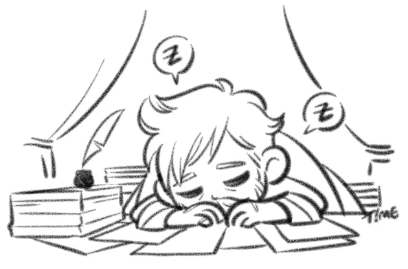 Tired professor after a hard day's work of research to save people he cares about. #FE3H 