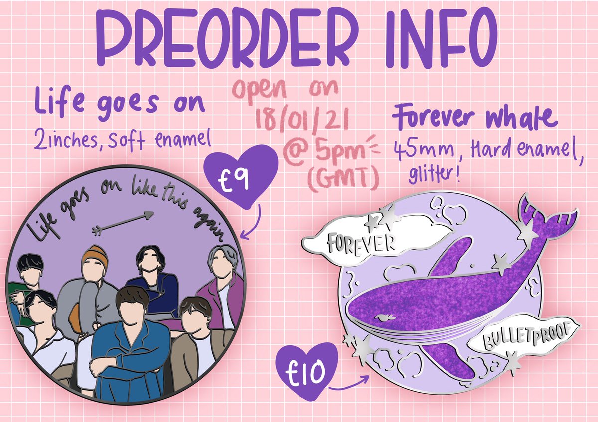 promisestickers's tweet photo. Preorder info!!
i’ll be opening preorders for these pins tomorrow at 5pm (UK time) 
i will add a really really limited number of B grades too but not many. 
super nervous about preorders but got my fingers crossed!! https://t.co/XgIeQqbSwi