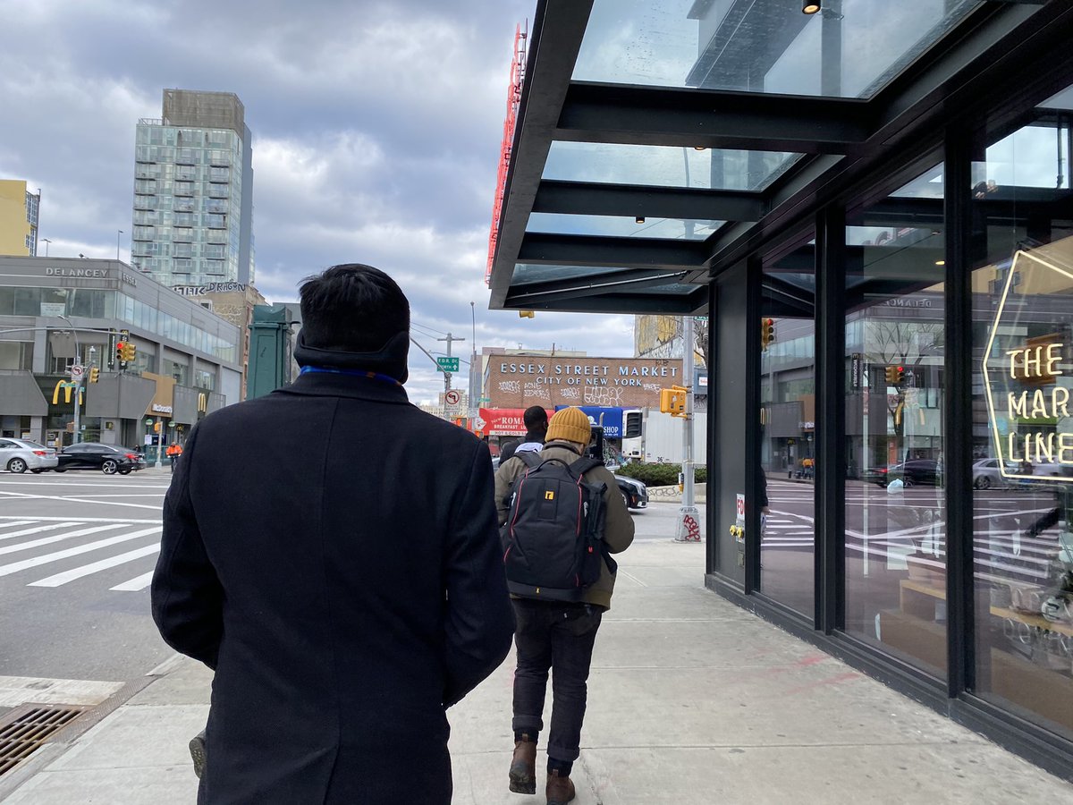 On the move with  @AndrewYang. We’re at the Market Line on the LES.
