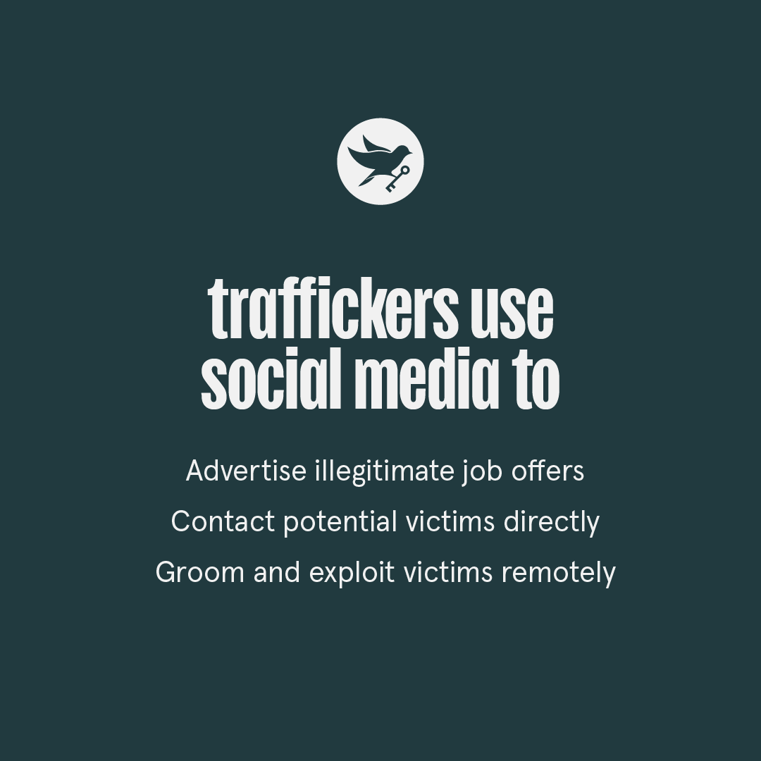 In the wrong hands, social media can be a tool to target, connect and recruit victims of #humantrafficking. Understanding the dangers is key to a child's safety online.

Follow us today for prevention tools and awareness material. Learn, retweet and #jointhemovement