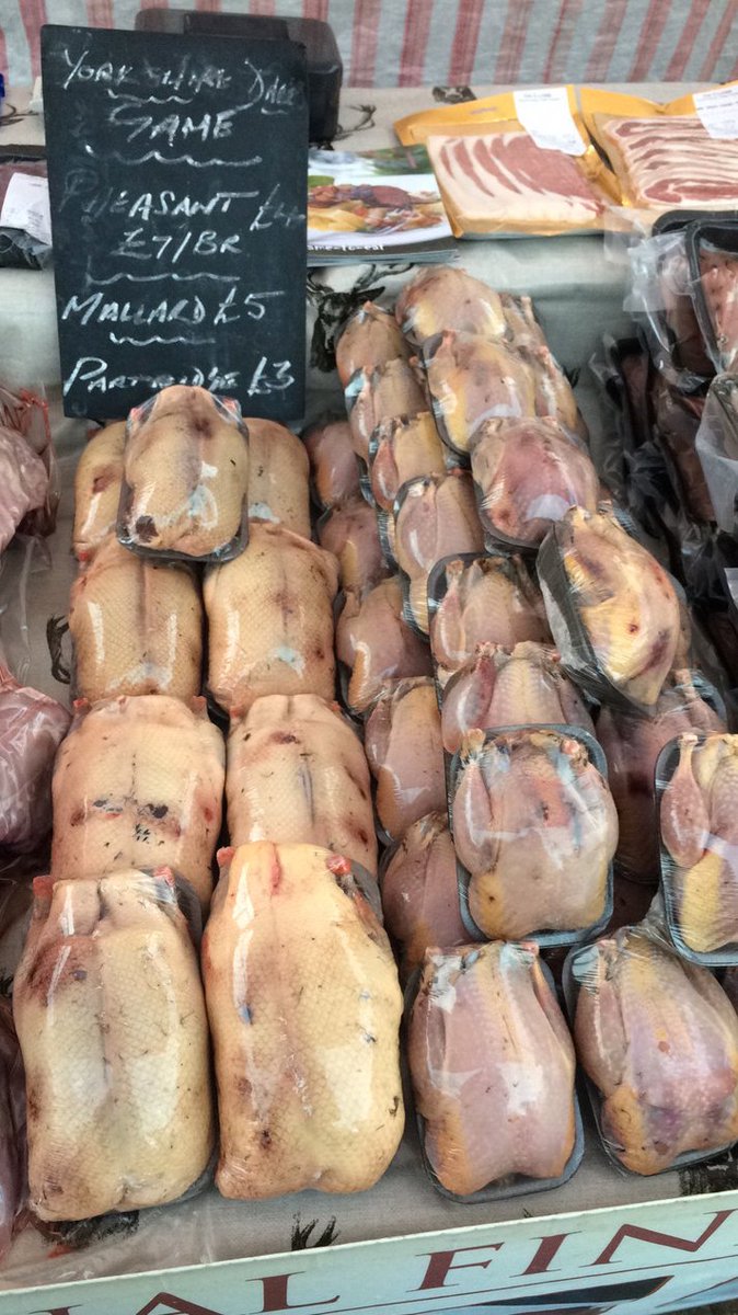 𝐘𝐎𝐑𝐊𝐒𝐇𝐈𝐑𝐄 𝐆𝐀𝐌𝐄 𝐁𝐈𝐑𝐃𝐒 🦆🌿

✅ Mallard 
✅ Red Legged Partridge
✅ Oven Ready Pheasant
✅ Whole Pigeon
✅ Young Grouse

All our game is traceable to a date of intake from Estates, so If you would like to know this information, please don't hesitate to ask 🙌