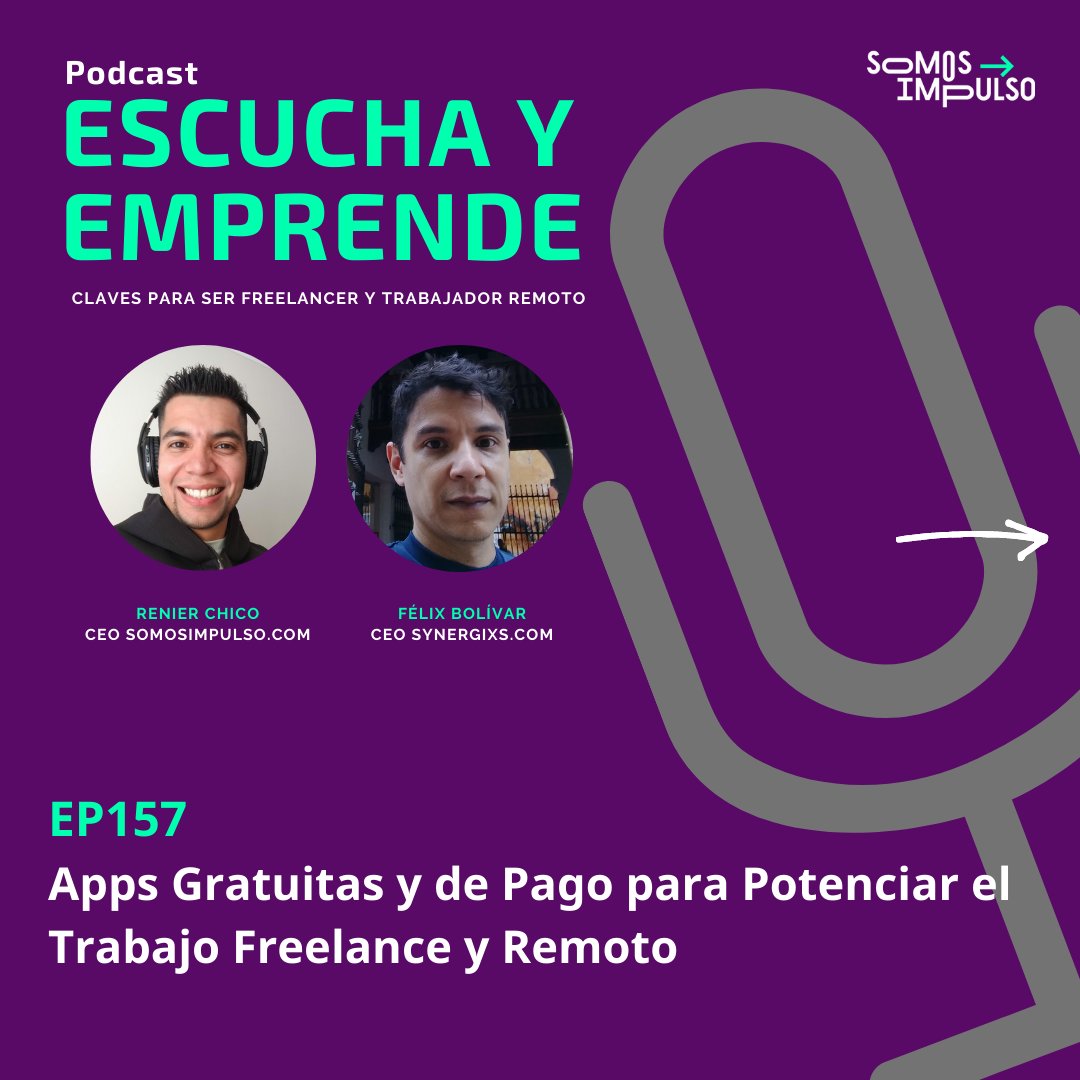 RenierChico's tweet photo. 🎙️🎧 #EscuchaYEmprende EP157 Un nuevo episodio donde te compartimos las herramientas, apps gratuitas y de pago que utilizamos para potenciar nuestro trabajo como freelancer y ...  Escuchar --> https://t.co/SfIPZI9Qwd https://t.co/lOTFDHs8Qb