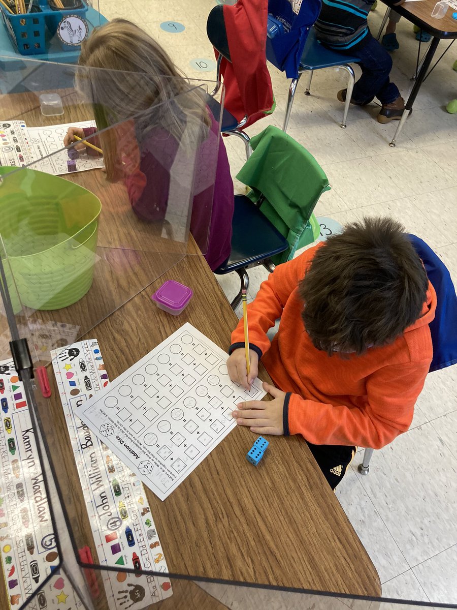 GilmerK5's tweet photo. Practicing addition with a roll and add game @AbbevilleCo https://t.co/eozhD0VdIR