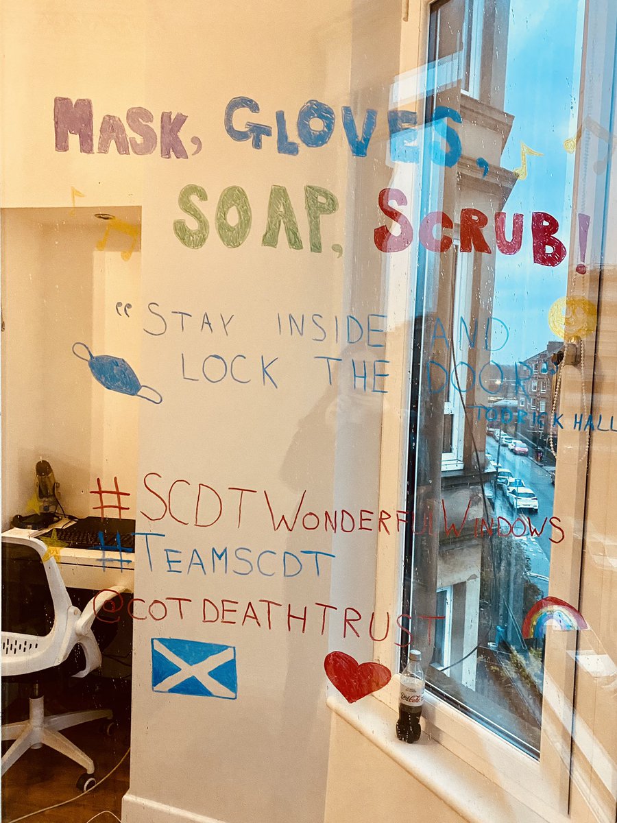 QuinNeary's tweet photo. Mask 😷 gloves🧤 soap 🧼 scrub 🛁

My #SCDTwonderfulwindows entry to put a smile on people’s faces! Especially any @todrick fans 😂 I can’t wait to get back to musicals, mosh pits &amp; drag shows!

It’s FREE entry &amp; there’s prizes! Follow @cotdeathtrust for more info! #TeamSCDT ❤️ https://t.co/CcWhiJdgXN