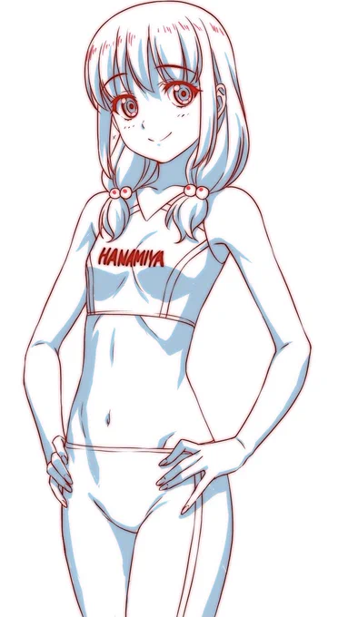いわかけるの野々華。
後半の話数では、ののパイセンの学ラン服をいっぱい描いた思い出。 