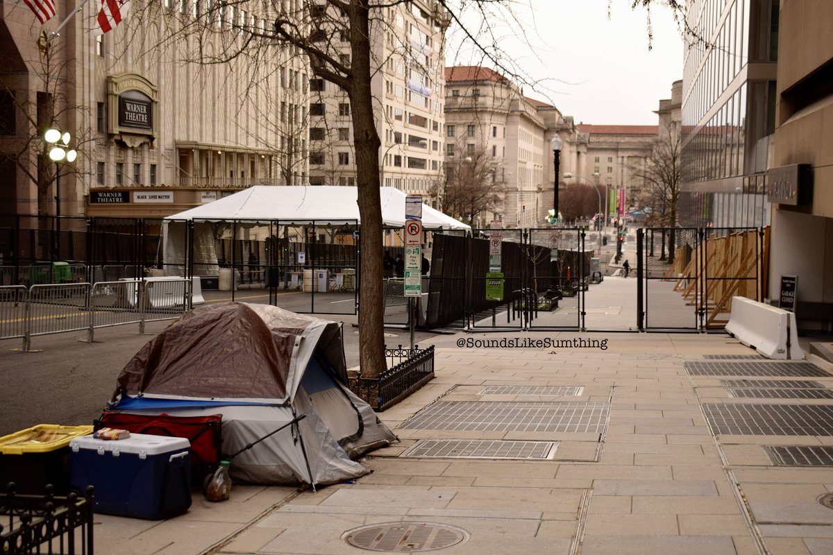 Fences put up around the houseless and dystopian capitalism