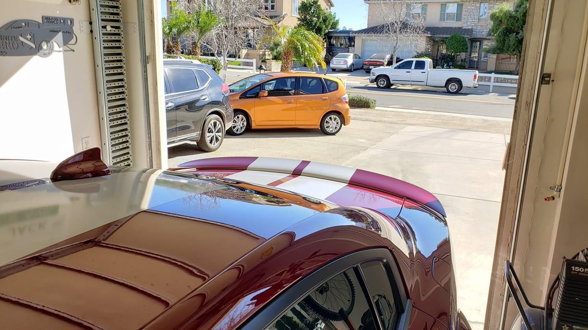 Washed Hellcat & gave it it's 2nd oil change today. However, my proudest achievement of the weekend is mother-in-law Cindy's Honda. After several years, it's shiny again! A wash, TWO waxes, and headlight lens cleaning later...now the shoulders are really sore. #Danielson get it?