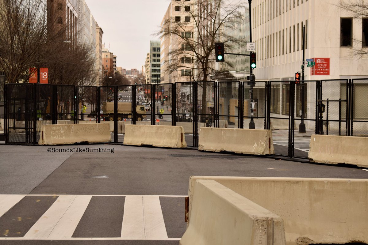 Second to last post. Barricades and fences as far as the eye can see.