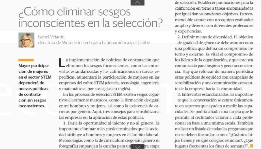 womenintech_pe's tweet photo. En nuestro país, del total de mujeres #egresadas de carreras #STEM solo el 35% trabaja en lo que estudió. 

📢 Nuestra directora para Latinoamérica y el Caribe, @IsabelVelarde18 , nos da algunos tips en esta publicación de la revista @SEMANAeconomica 📢

#WomeninTechPeru https://t.co/3WlMdVmkm1