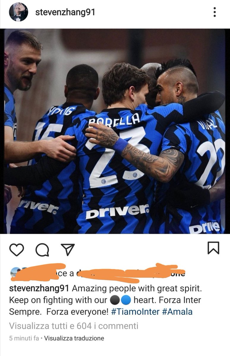 FootballAndDre1's tweet photo. Post su instagram del Presidente Steven Zhang.
"#TiamoInter" https://t.co/1ZGEd26QeC