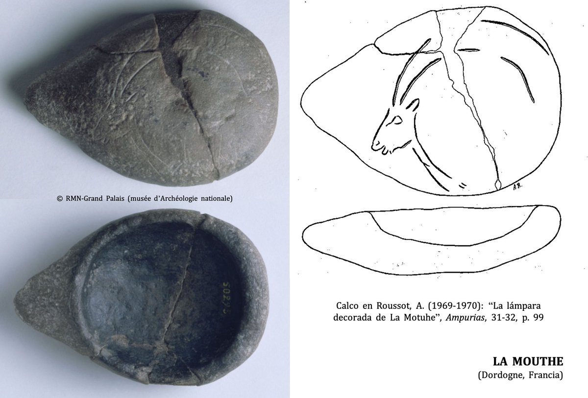 En arte mueble el cáprido tiene un mayor protagonismo ya que aparece en todo tipo de soportes, ya sean o no funcionales . Algunos de los mejores ejemplos son la espátula de La Garma, los contornos recortados de Labastide, la lámpara de la Mouthe o el diente de Mas d’Azil 