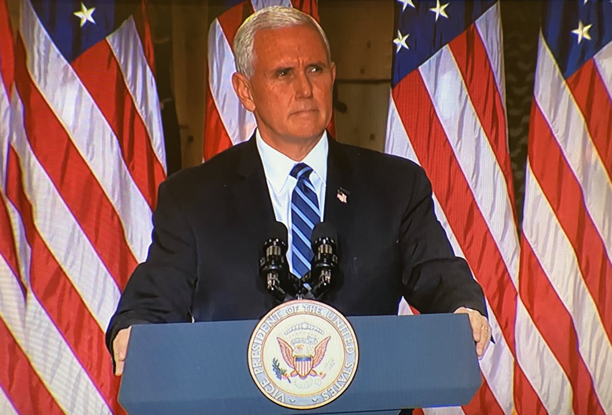 .@vp @Mike_Pence with 10th Mountain Div. “as our time in office draws to a close...we’ve all been through a lot this last year..I’ve seen the strength and resilience of the American people shine forth...”