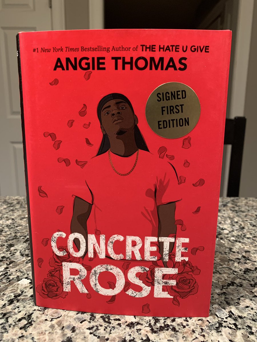 My signed copy of Concrete Rose by Angie Thomas just arrived. Prequel to The Hate U Give. Can’t wait to read it.