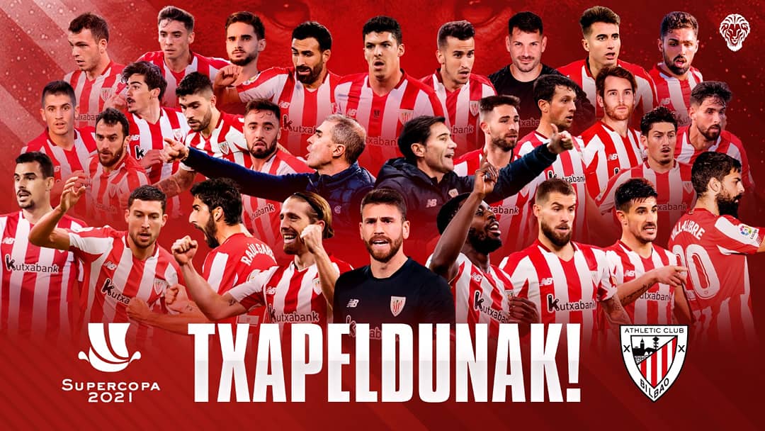 SPORTNIPS's tweet photo. 🦁⚪🔴El Athletic logra vencer al FC Barcelona y se llevan la Supercopa 2021🦁⚪🔴

#DenonAmetsa #BiziAmetsa #AthleticClub https://t.co/8PcoTHJ9pA