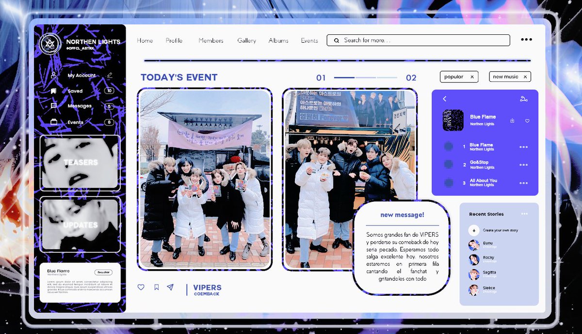 offcl_astrx's tweet photo. ㅤ ㅤ © | 青 Wanna be your 𝐋𝐢𝐠𝐡𝐭 ! NORTHEN LIGHTS [ 🔥 ] We are at #VIPERS1stCB ㅡ .

Esperamos no estar tan tarde para festejar el primer comeback de las chicas de VIPERS ¡Mucha suerte! Somos sus fans https://t.co/9XjYzx0Ybt