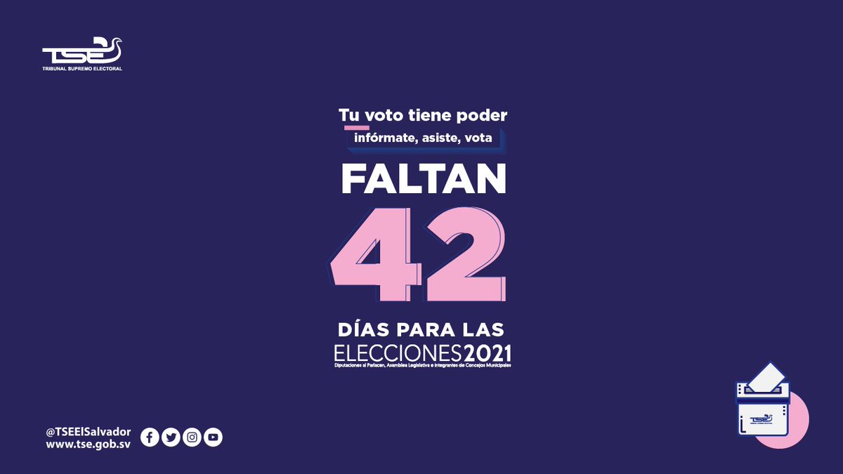 El <a href="/TSEElSalvador/">Tribunal Supremo Electoral 🇸🇻</a> pone a disposición de los salvadoreños un
sitio web: consulta.tse.gob.sv
para verificar donde votar el 28 de febrero.

#ITVX