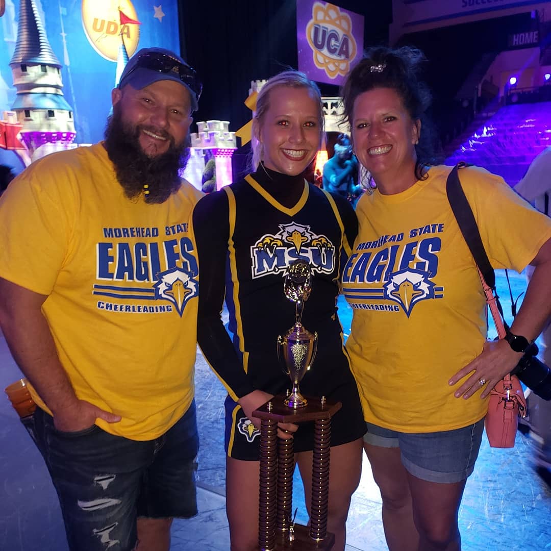 dfinnell13's tweet photo. One year ago today...Watching my badass boo do her thing #BLITL @FinnellMaddy #cheerislife @MSUEaglesCheer https://t.co/Ckn3kTnaXZ