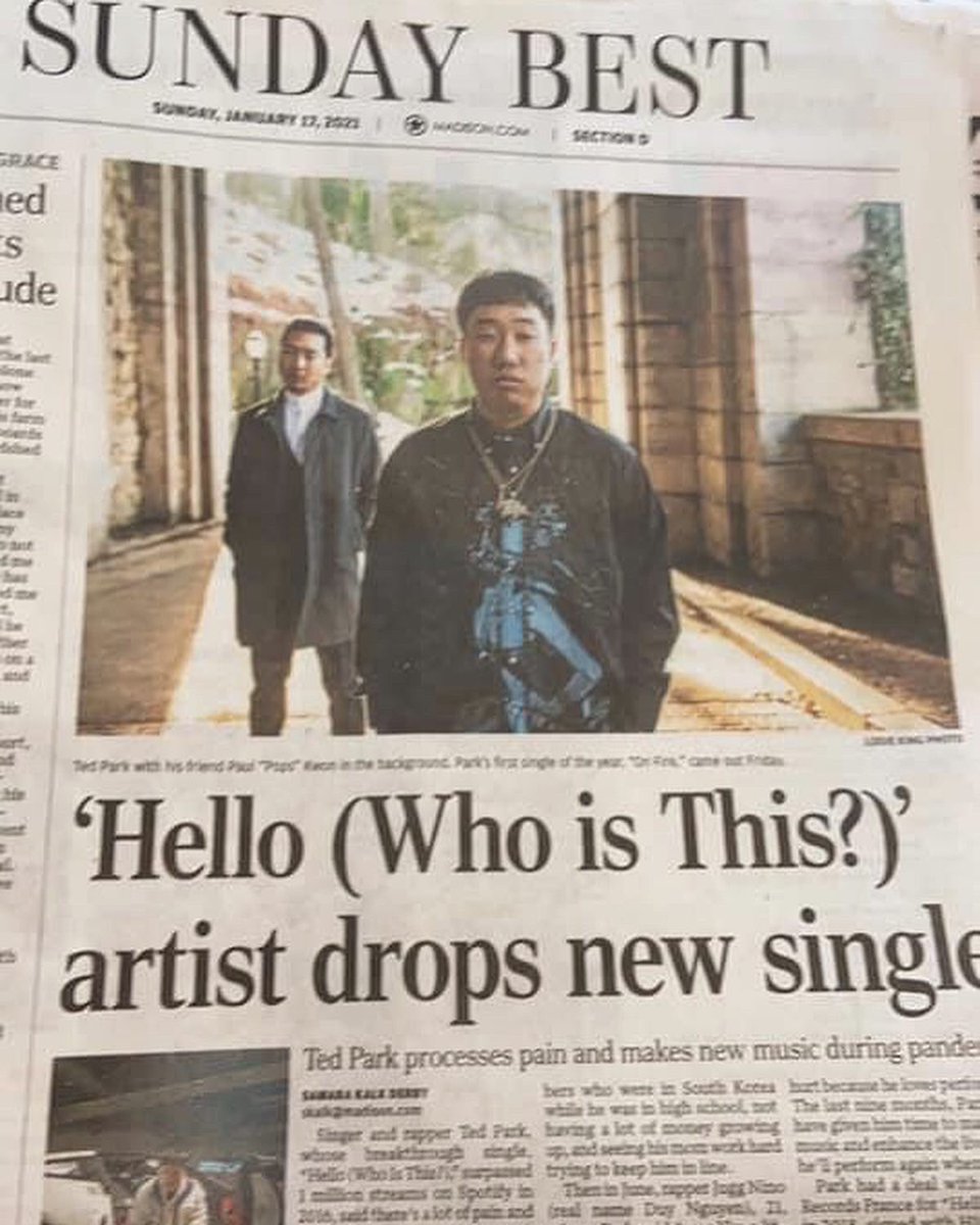 TedParkBoi's tweet photo. I love my city 🙏💙 Thank you @WiStateJournal for making me the cover story, read about my journey and what’s to come 🤞✨ https://t.co/EHhiJAr6QW https://t.co/tlPk6d4Vja