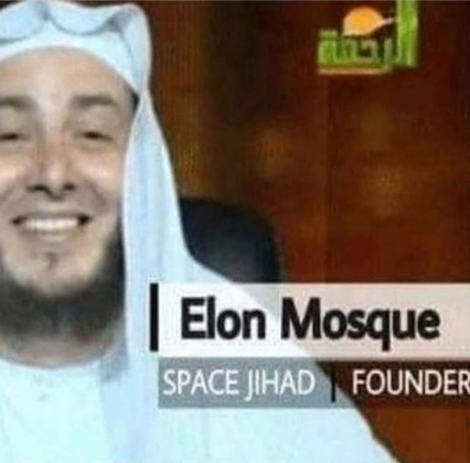 Joe72946097's tweet photo. Hello my Fellow Brother-en today we have made a Deal with Space Jihad owner Elon Mosque and we are planning great things for the future https://t.co/eUOpqjXHH1