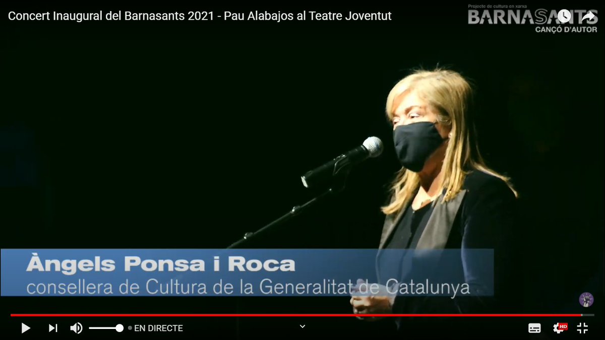 barnasants's tweet photo. "Necessitem la cultura, i això no és un tòpic (...) L'ateneu de la cançó és un gran projecte de país. Com a govern del país hi serem!"

@angelsponsa en directe la inauguració de la XXVIa edició 

Segueix el concert a https://t.co/bXXc9uwefk https://t.co/THkvktgnQv