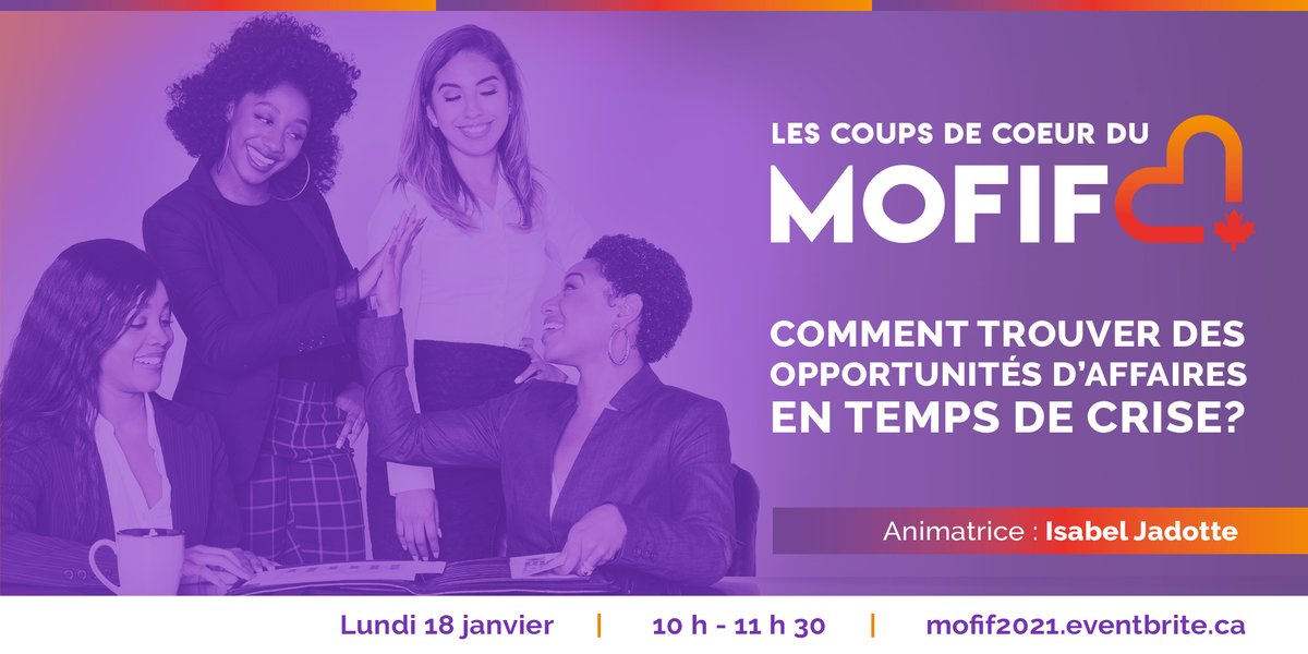 MOFIFONTARIO's tweet photo. De toute crise émergent des opportunités...Comment les repérer?
Inscrivez-vous à l'atelier offert par la 
@SocEcoOntario demain, lundi 18 janvier à 10h!
Inscriptions sur : https://t.co/jDrnR9Fe5M
#lescoupsdecoeurduMOFIF #MOFIF https://t.co/AX1bZW2k0h