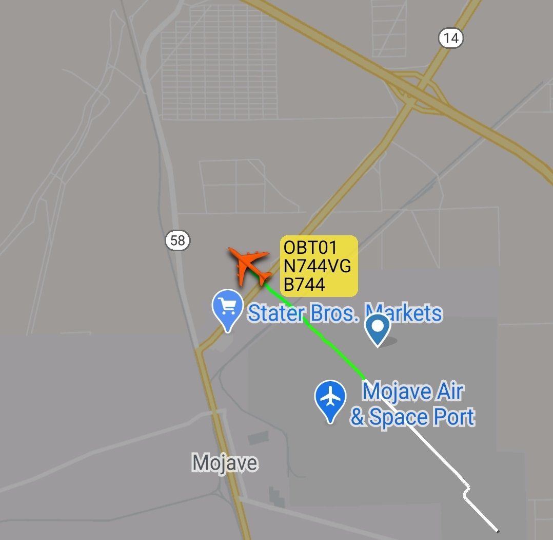 is_keelu's tweet photo. #OBT01 is taking off from e Mojave Air and Space Port https://t.co/50meEDAizr