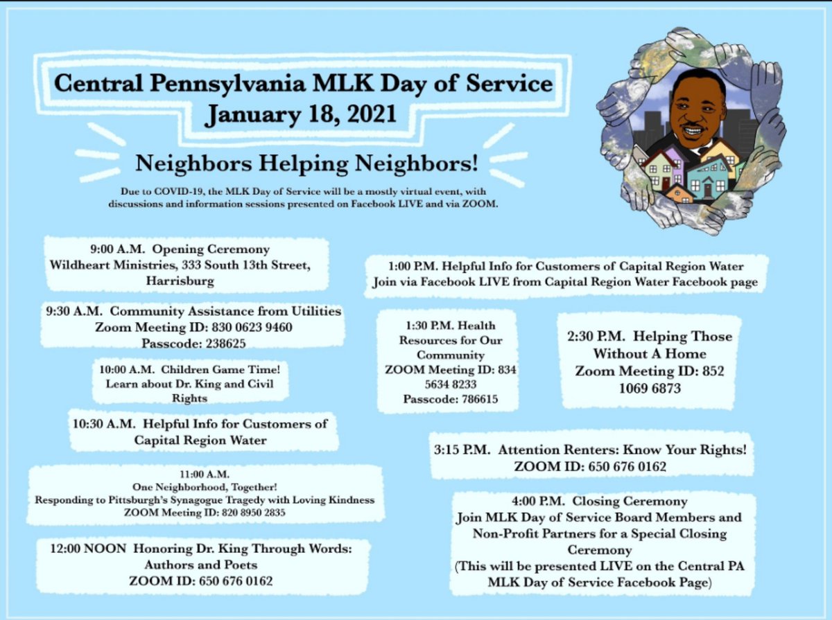 UlysseToussaint's tweet photo. Join me for MLK Day for a talk on service about the power of words to heal our neighborhood together. @CentralPAMLK , @UnitedWay , @garyvee  I'll be presenting at 12 on zoom the ID is on the flyer. #SuperheroesOfService , #MLKDay2021 , @6abcmike , @FOX29philly , #ServeDifferent https://t.co/DyypTKynpj