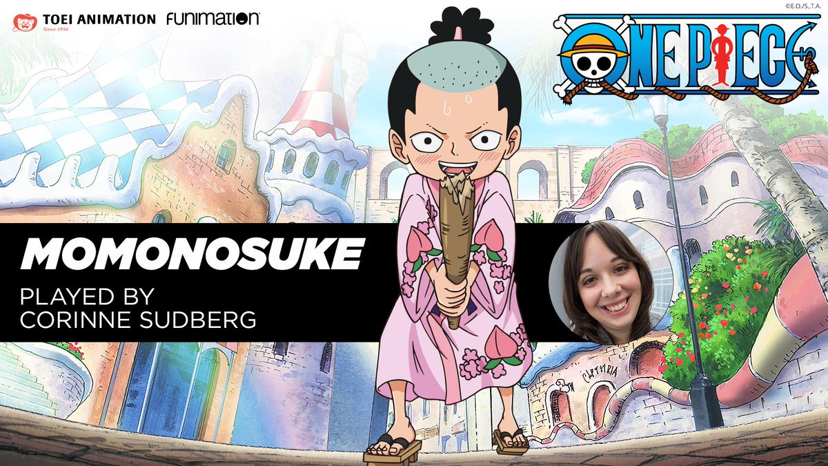 Funimation Chart A Course For The Island Of Toys The English Dub Cast Of One Piece Just Landed On Dressrosa And They Re Not Playing Around Momonosuke Corinne