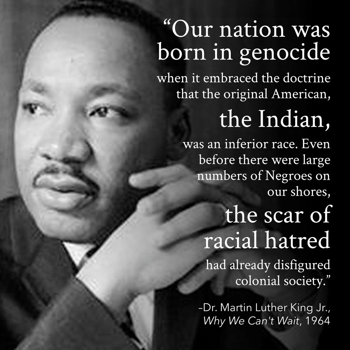 IndianAffairs's tweet photo. This Martin Luther King Jr. Day, we reflect on Dr. King's legacy, the ongoing fight for civil rights in the U.S., and the importance of solidarity among Black and Native movements. https://t.co/LgebluacZn
